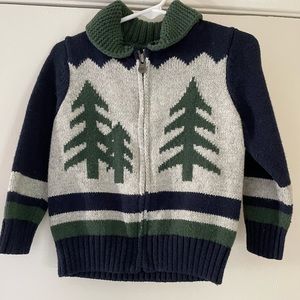 Gap 2T Zip Front Sweater